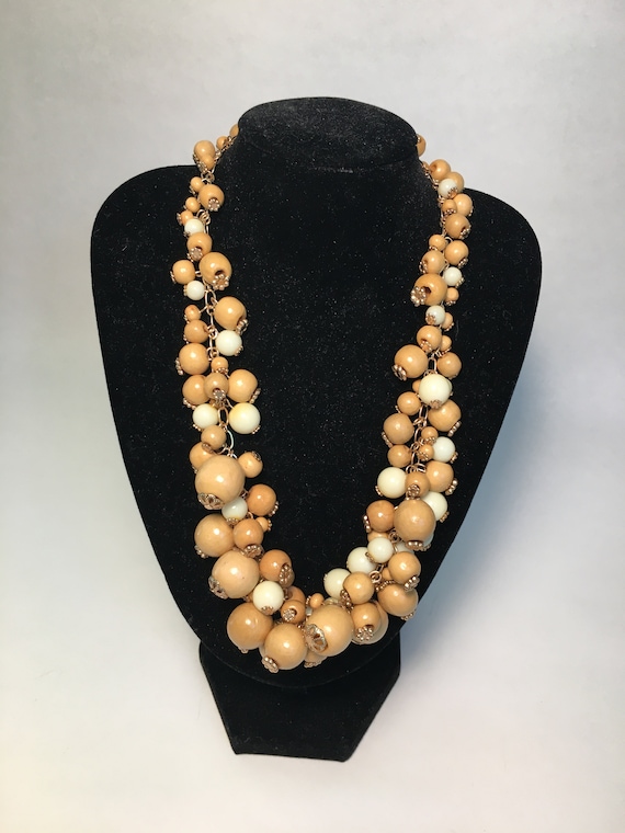 Vintage Bo-Ho Style Wooden Bead Necklace