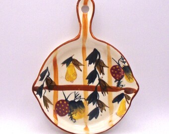Vintage Nasco Hand Painted Ceramic Decorative Skillet, Made in Japan