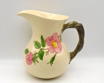 Vintage Franciscan Earthenware Desert Rose 6-1/2" Pitcher, Made in USA, Circa 1970's