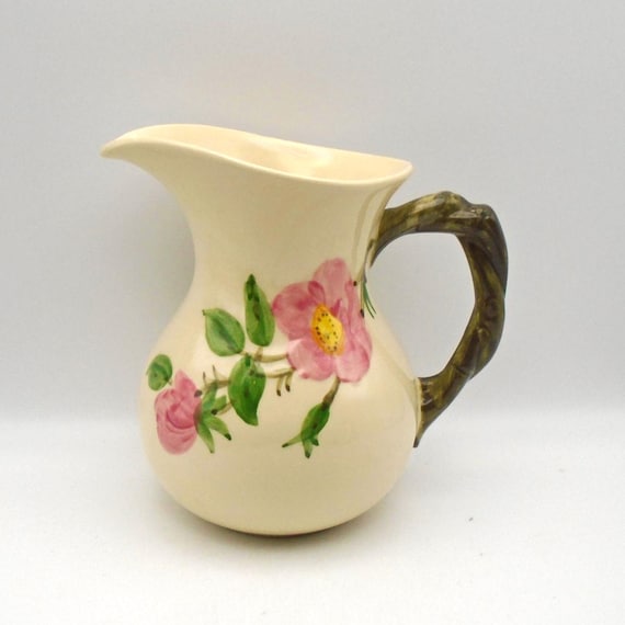Vintage Franciscan Earthenware Desert Rose 6-1/2" Pitcher, Made in USA, Circa 1970's