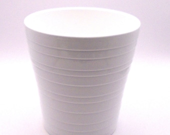 Vintage Made in Germany White Ribbed Planter / Vase