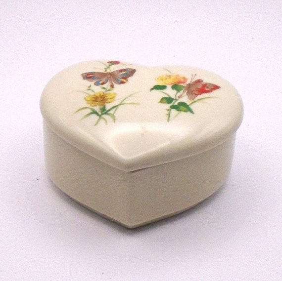Vintage Takahashi, San Francisco Ceramic Butterfly Trinket Box