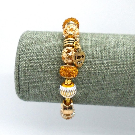 Vintage I Love You Charm Bracelet