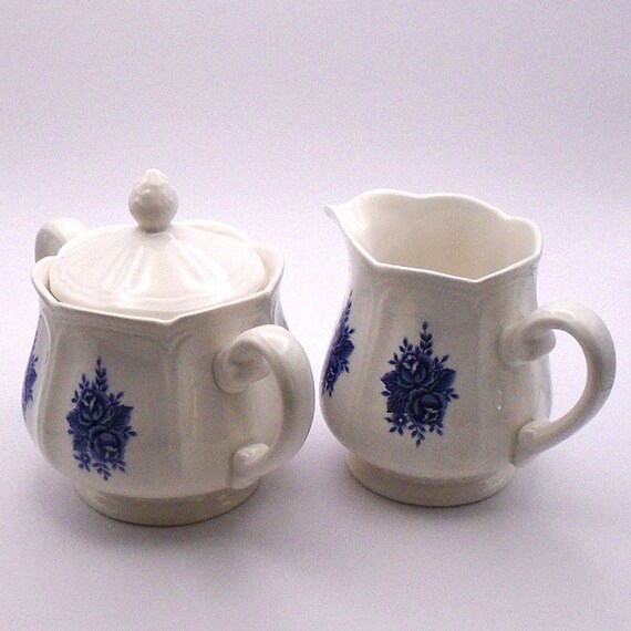 Vintage Mayhill Federalist  Ironstone Sugar Bowl and Creamer Circa 1950's