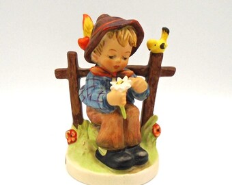 Vintage Goebel Hummel "She Loves Me She Loves Me Not" #174 West Germany, TMK6 , 1955