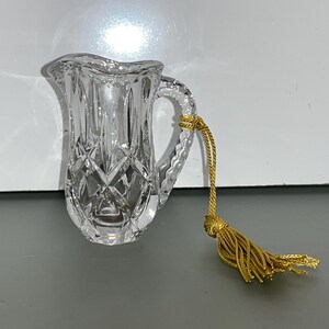 Vintage Gorham Pitcher Ornament, Gorham Pitcher Ornament, Gorham Crystal Pitcher Ornament, Gorham Crystal Diamond Pitcher Ornament, Mint