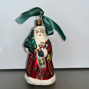 Vintage Waterford Heirlooms Santa Christmas Ornament, Waterford Santa 2nd Edition Ornament, Waterford 106918 Ornament, New With Tags
