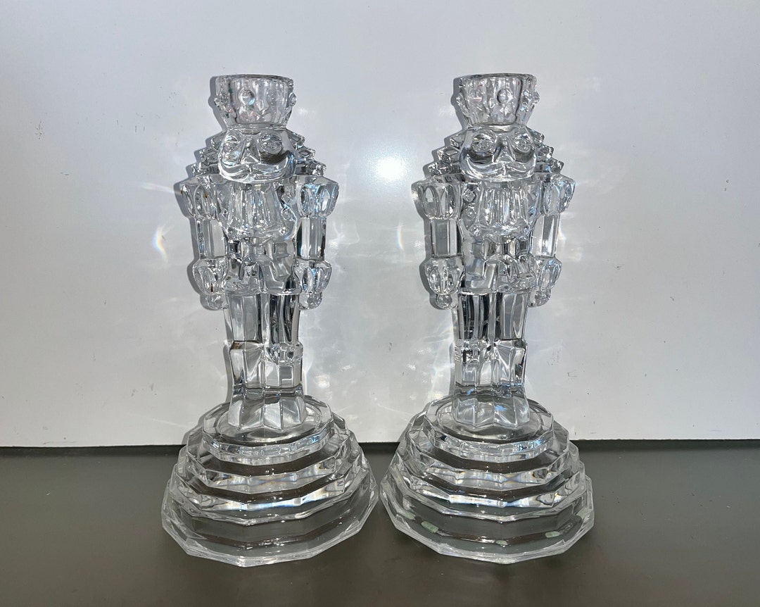 Pair of Vintage Princess House Nutcracker Candlesticks Etsy