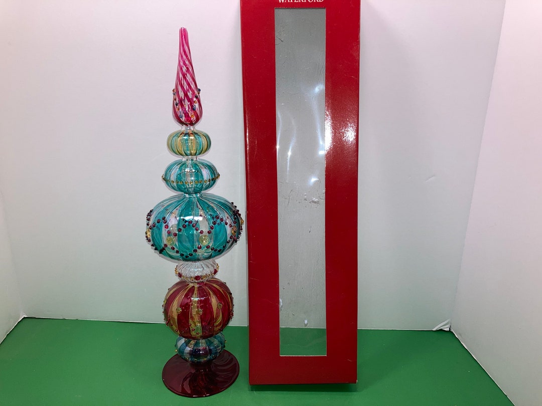 Waterford Marquis Carnivale Grande Tree Topper, Bohemian Glass 16 Spire