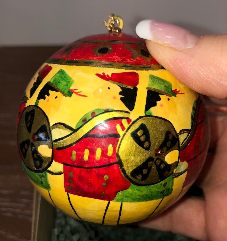 Vintage Paper Mache Ornament Paper Mache Ornament Forside Etsy