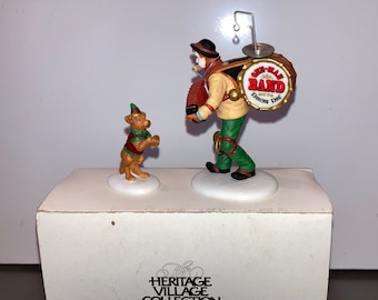 vintage Dept 56 58891, Dept 56 Heritage Village, Dept 56 One Man Band and Dancing Dog, Dept 56 Village Figures, Dans la boîte