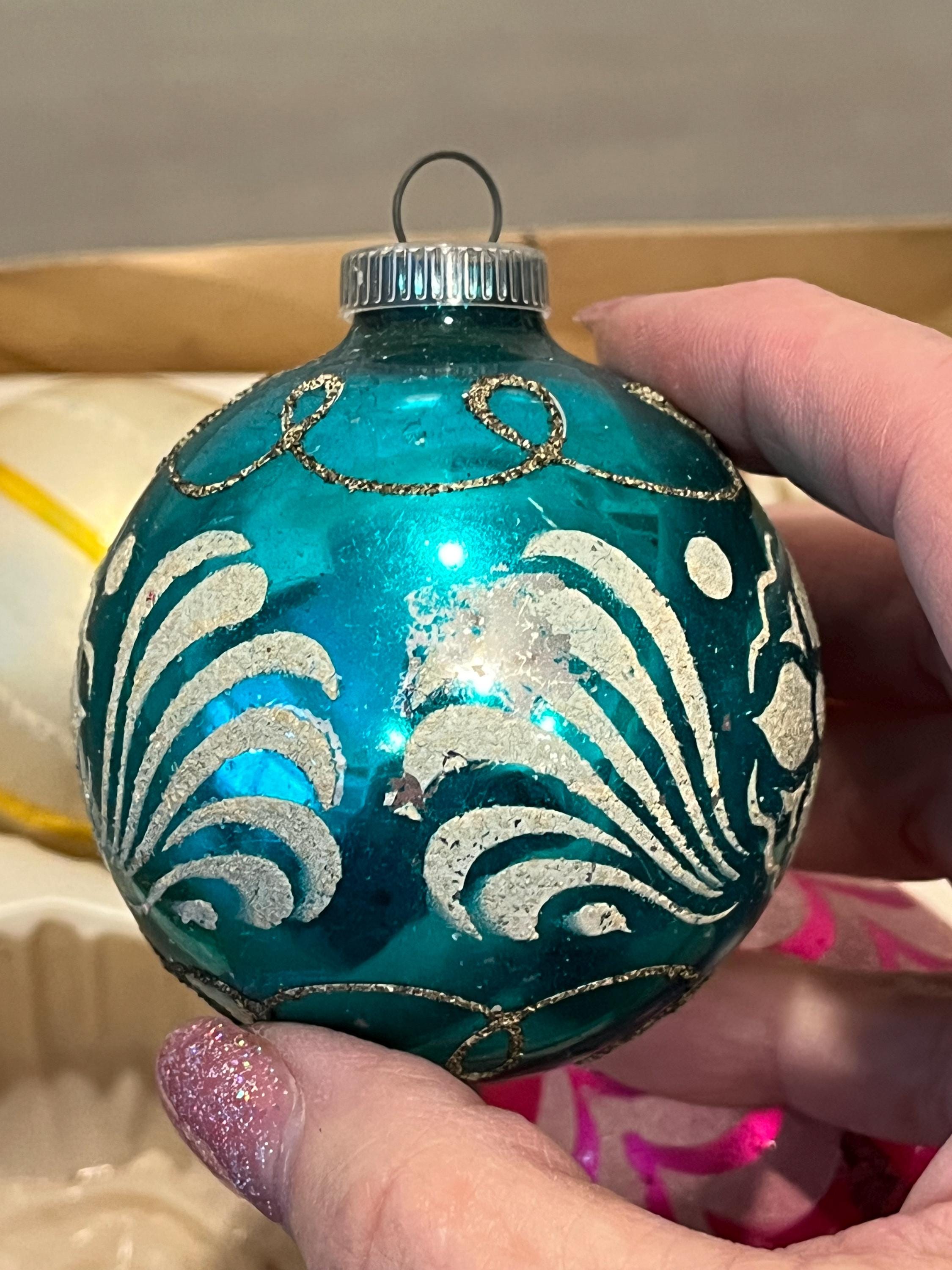 ヴィンテージ西ドイツ製 2 1/4インチオーナメント 5個、西ドイツ