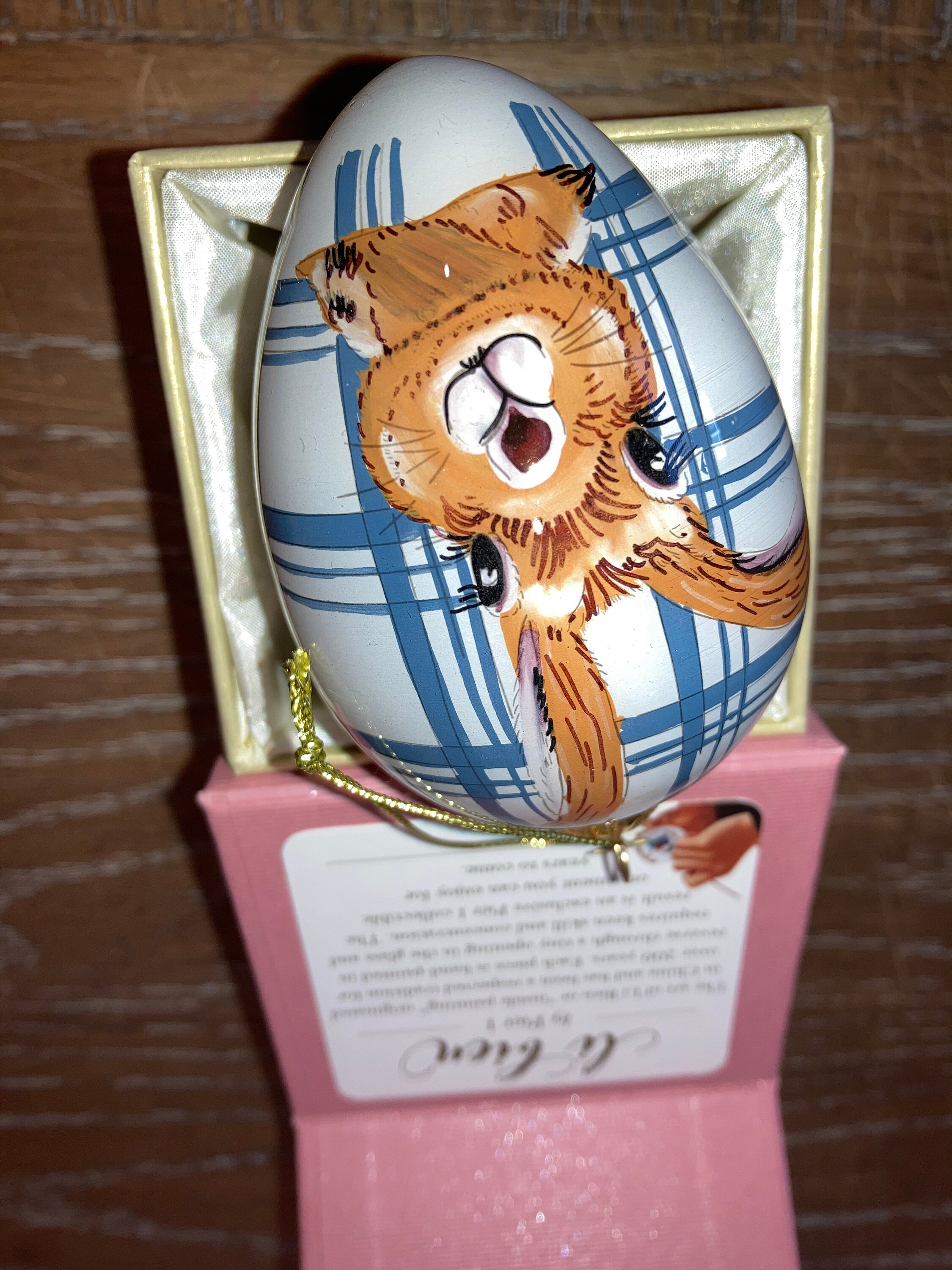 Li Bien 2020 Easter Ornament Hand Painted Glass Beautiful