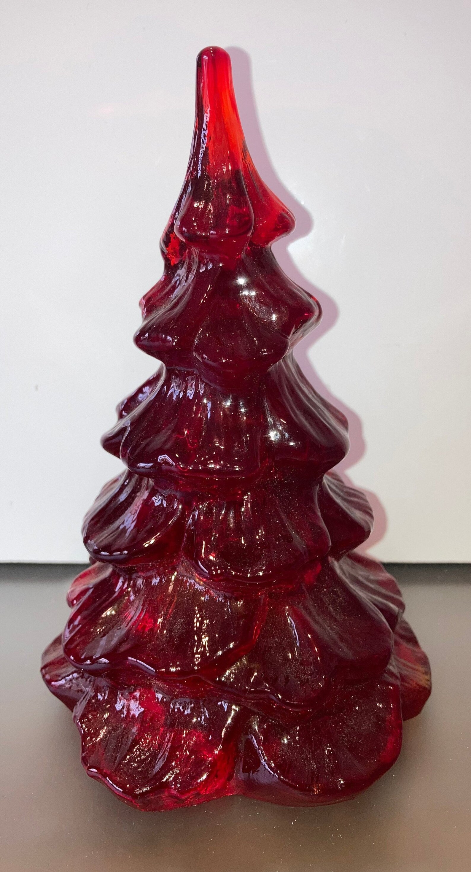 Fenton Ruby Red Christmas Tree Fenton Red Tree Fenton Etsy