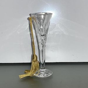 Vintage Gorham Champagne Glass Ornament, Gorham 2000 Ornament, Gorham Crystal Champagne Ornament, Crystal Champagne Flute Ornament, Mint