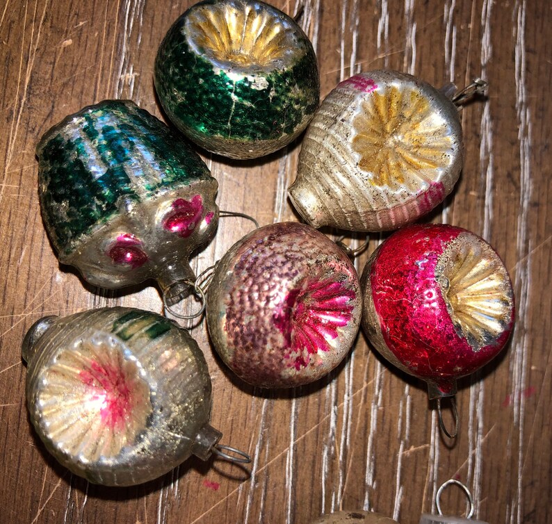 12 Vintage Japan Indent Ornaments 3/4 Fancy Ornament Etsy