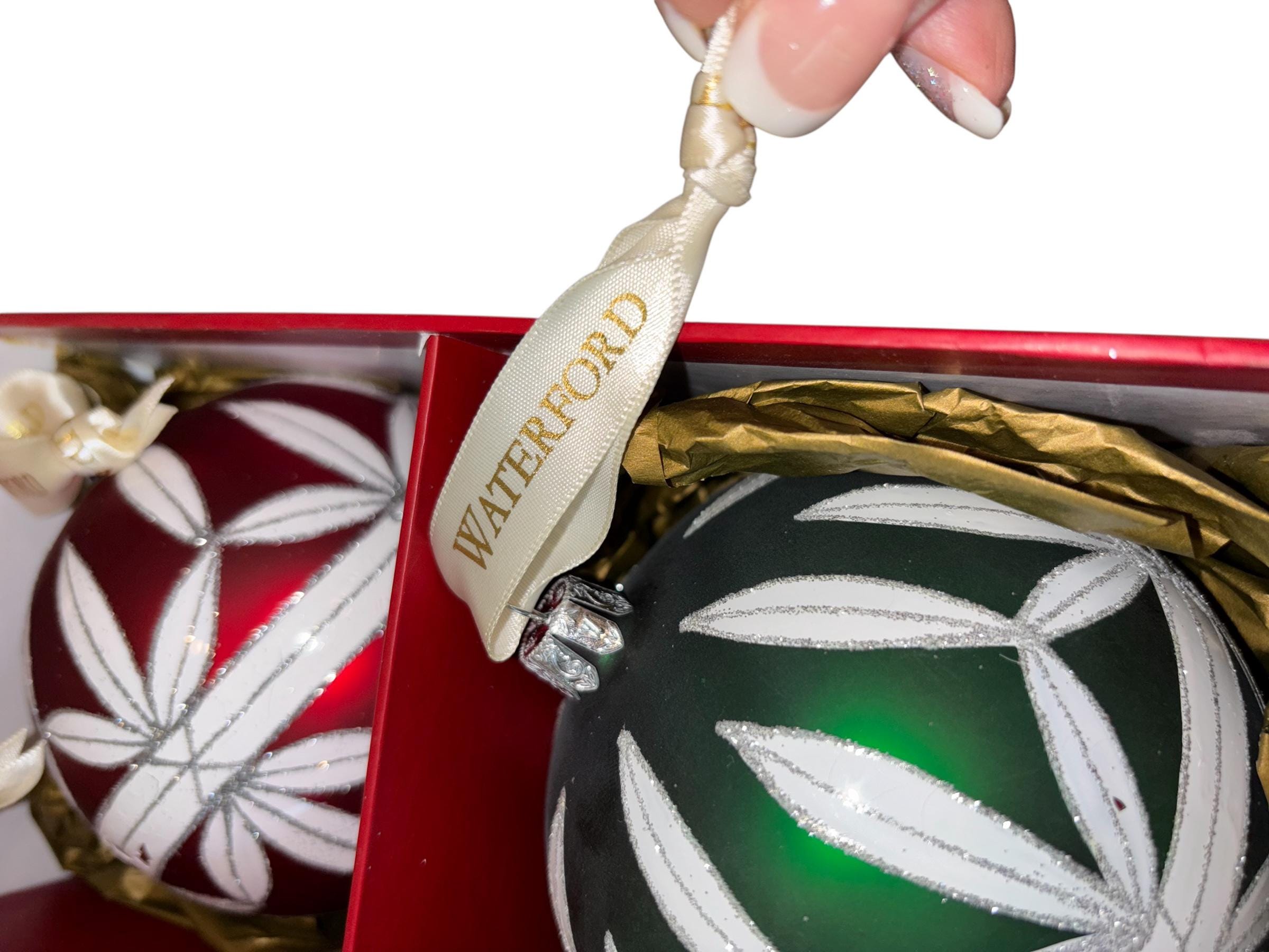4 Vintage Waterford Heirlooms Ball Ornaments, Waterford 148336 ...