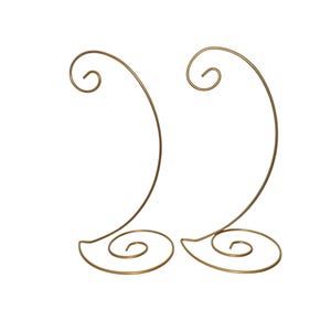 2 Gold Ornaments Stands, 10 1/2&quot; Satin Gold Ornament Stand, Gold Ornament Hanger Stand, Christmas Decoration Hanger, Ornament Hanger, Mint