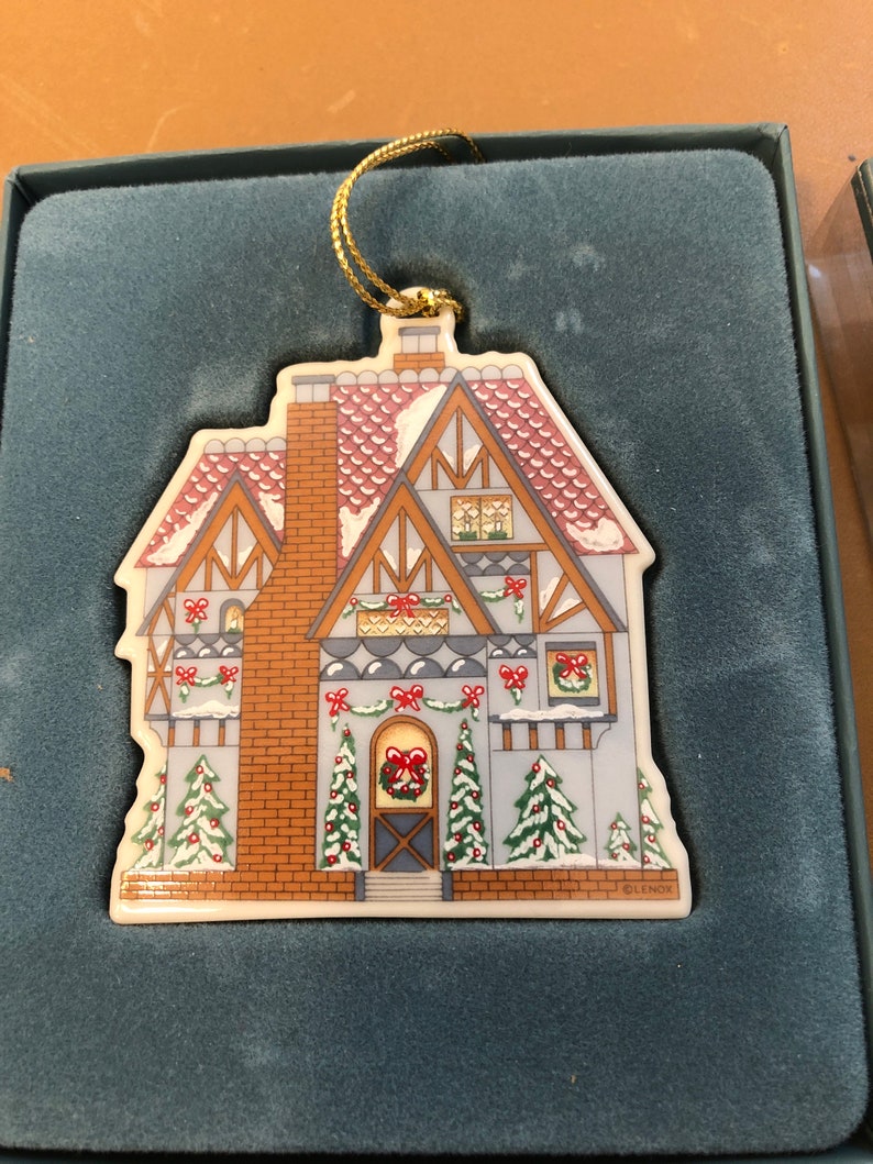 Vintage Lenox Cottage Ornament Lenox Christmas House Etsy
