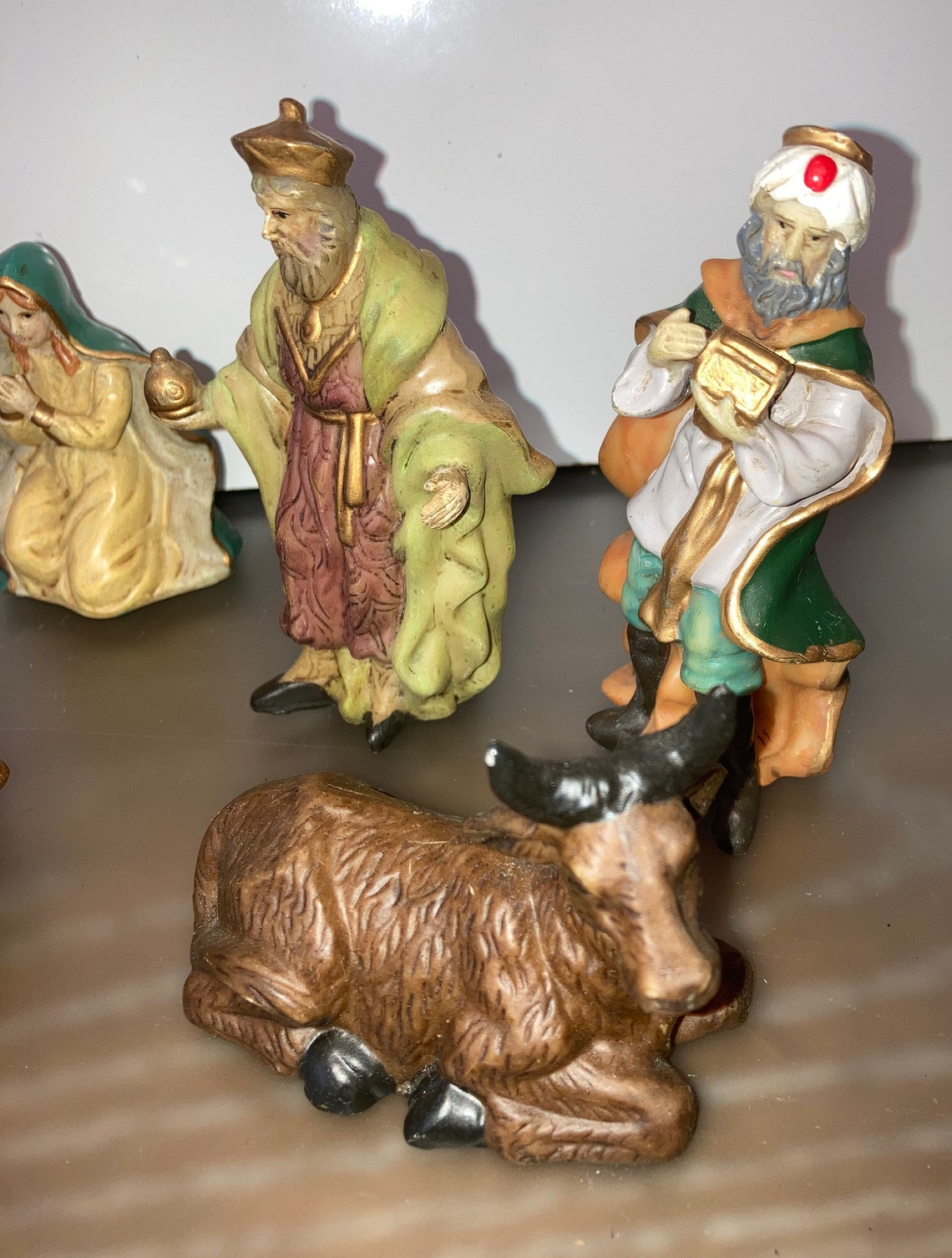 Vintage 12 Piece Nativity Set Vintage Resin Nativity Figures Etsy