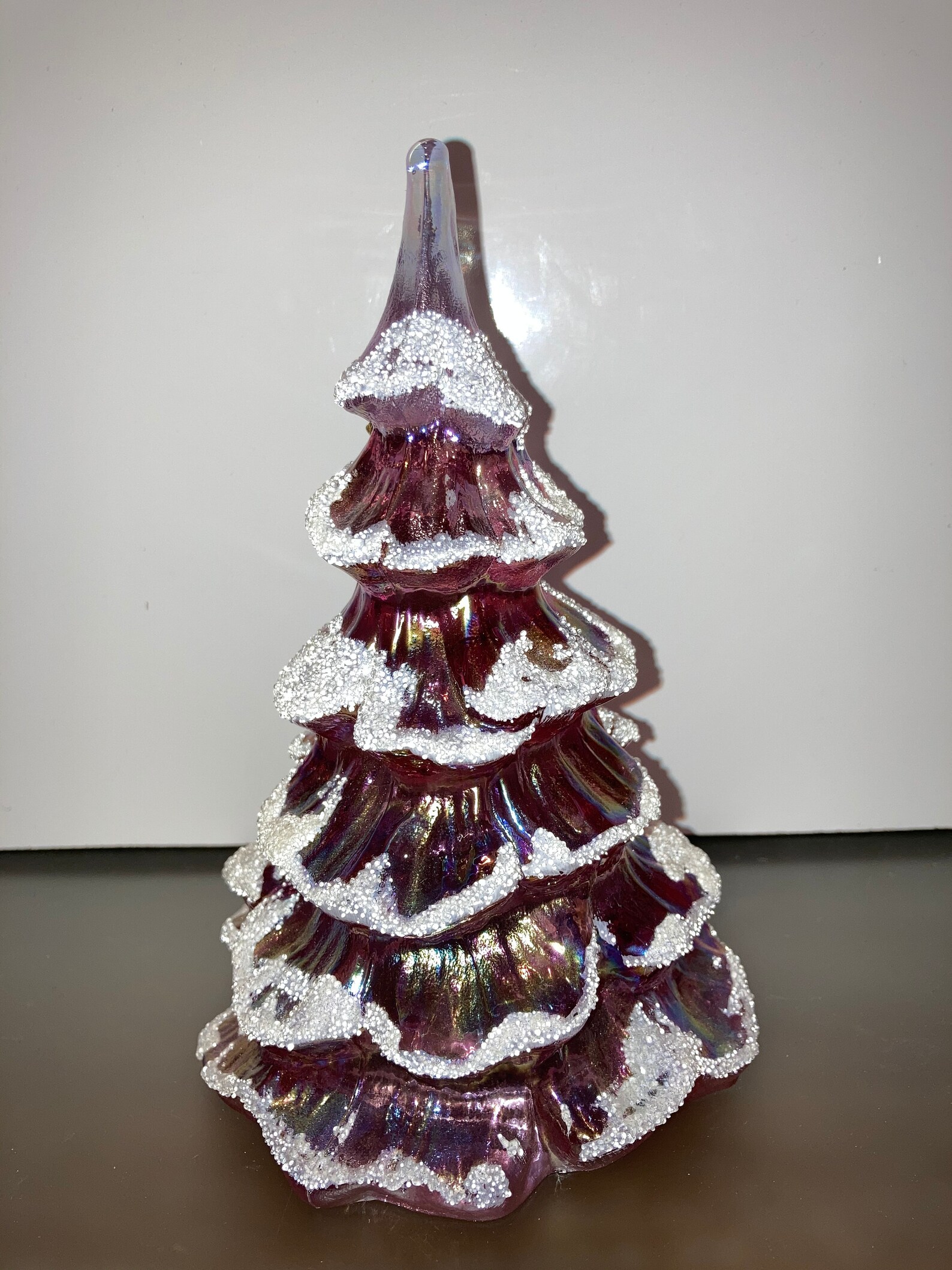 Fenton Iridescent Pink Christmas Tree Vintage Fenton Etsy