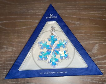 Swarovski Crystal 25th Anniversary Ornament, Swarovski Iridescent