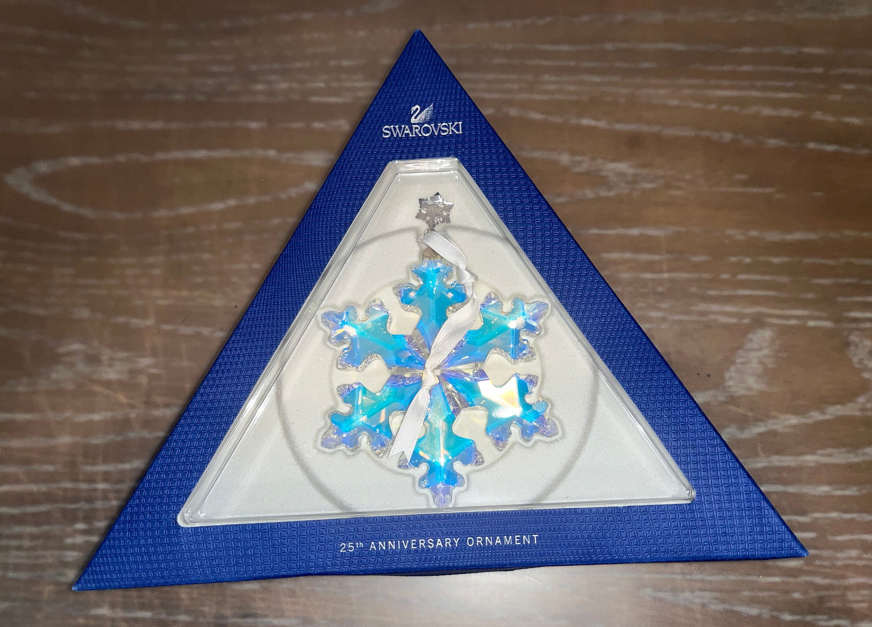 Swarovski Crystal 25th Anniversary Ornament, Swarovski Iridescent