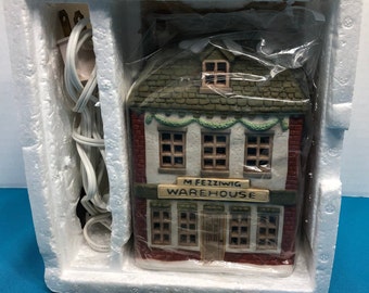 Vintage Dept 56 65005, Dept 56 Fezziwigs Warehouse, Dickens Village Warehouse, Dept 56 Buildings, In the box