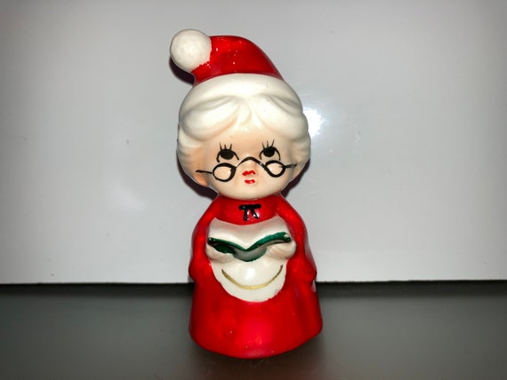Vintage Mrs Claus Holiday Figure Japan Red Mrs Santa 4 - Etsy