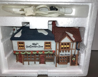 Vintage Dept 56 59056, Dept 56 The Old Curiosity shop, In the box, Dept 56 Heritage Village, Dept 56 Antique Store, Dept 56 Book Store, Box