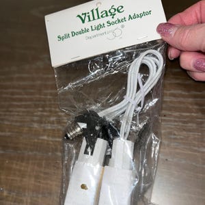 Avd. 56 Delad dubbellampa med dubbel glödlampa, Avd. 56 tillbehörslampa, Avd. 56 förlängningslampa med 2 socklar, Avd. 56 99820, Nytt i förpackningen