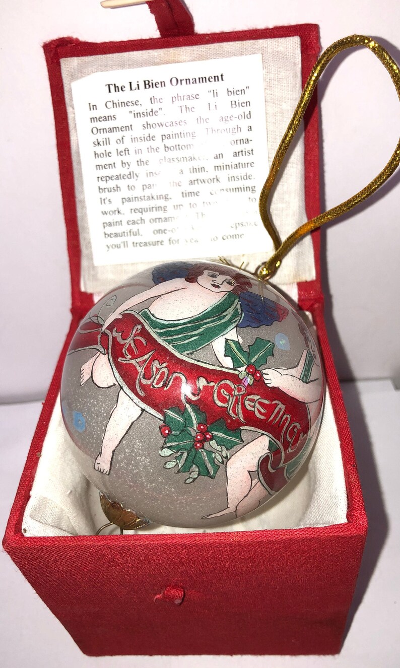 Li Bien Christmas Seasons Greetings Ornament Li Bien Angels Etsy