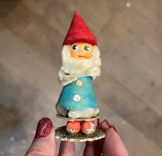 【まーちゃんさま】vintage pot ୨୧ 小鹿さん miniテリーヌポット Vintage Dime Store Christmas Elf, 1950 Spun Body Dwarf Figure