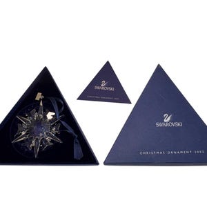 Swarovski Crystal 2002 Ornament, Swarovski Crystal Snowflake Ornament, 2002 Swarovski Snowflake, Swarovski 288802, New in Box