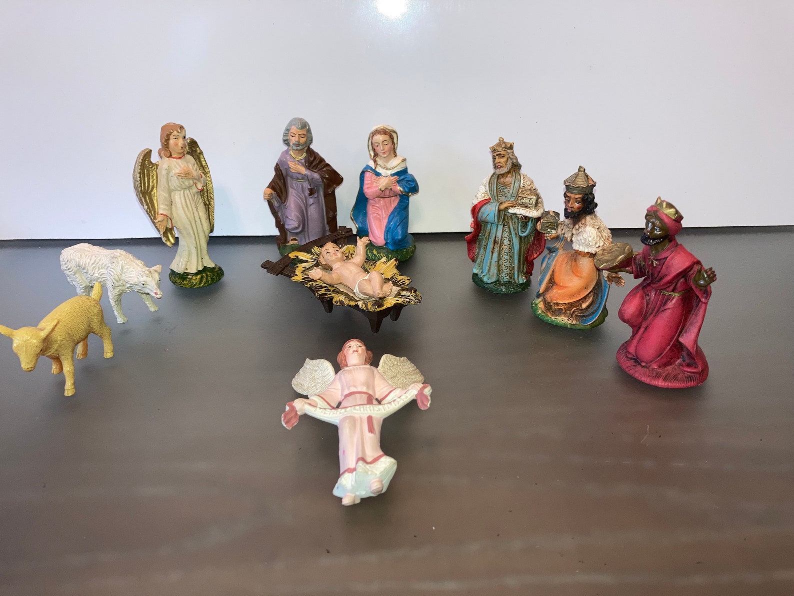 Vintage Fontanini 11 Piece Nativity Set Fontanini Depose Etsy