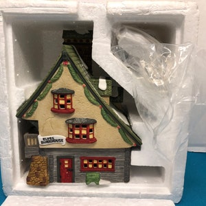 Vintage Dept 56 56014, Dept 56 North Pole Series, Dept 56 Elf Bunkhouse, Dept 56 Buildings 5601, In theFoam Box, Vintage Dept 56 North Pole