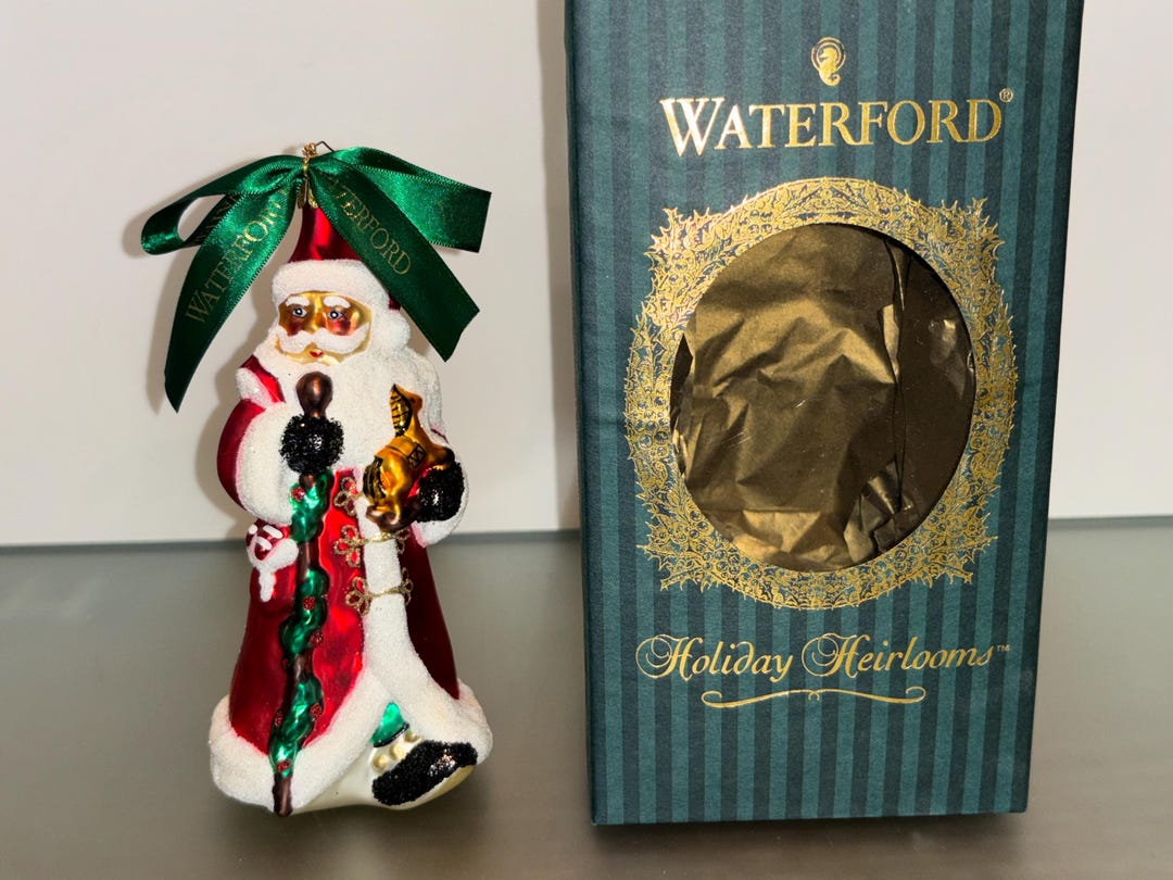 Waterford Heirlooms Santa Ornament, Waterford 3rd Edition Santa ...