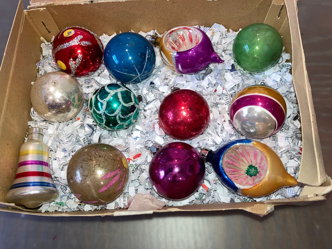 12 Vintage Poland Ornaments Poland Stripe Ornament Striped Etsy