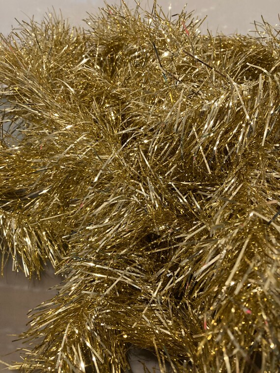 Vintage 24' Gold Tinsel Garland Gold Tinsel Garland Fine Etsy