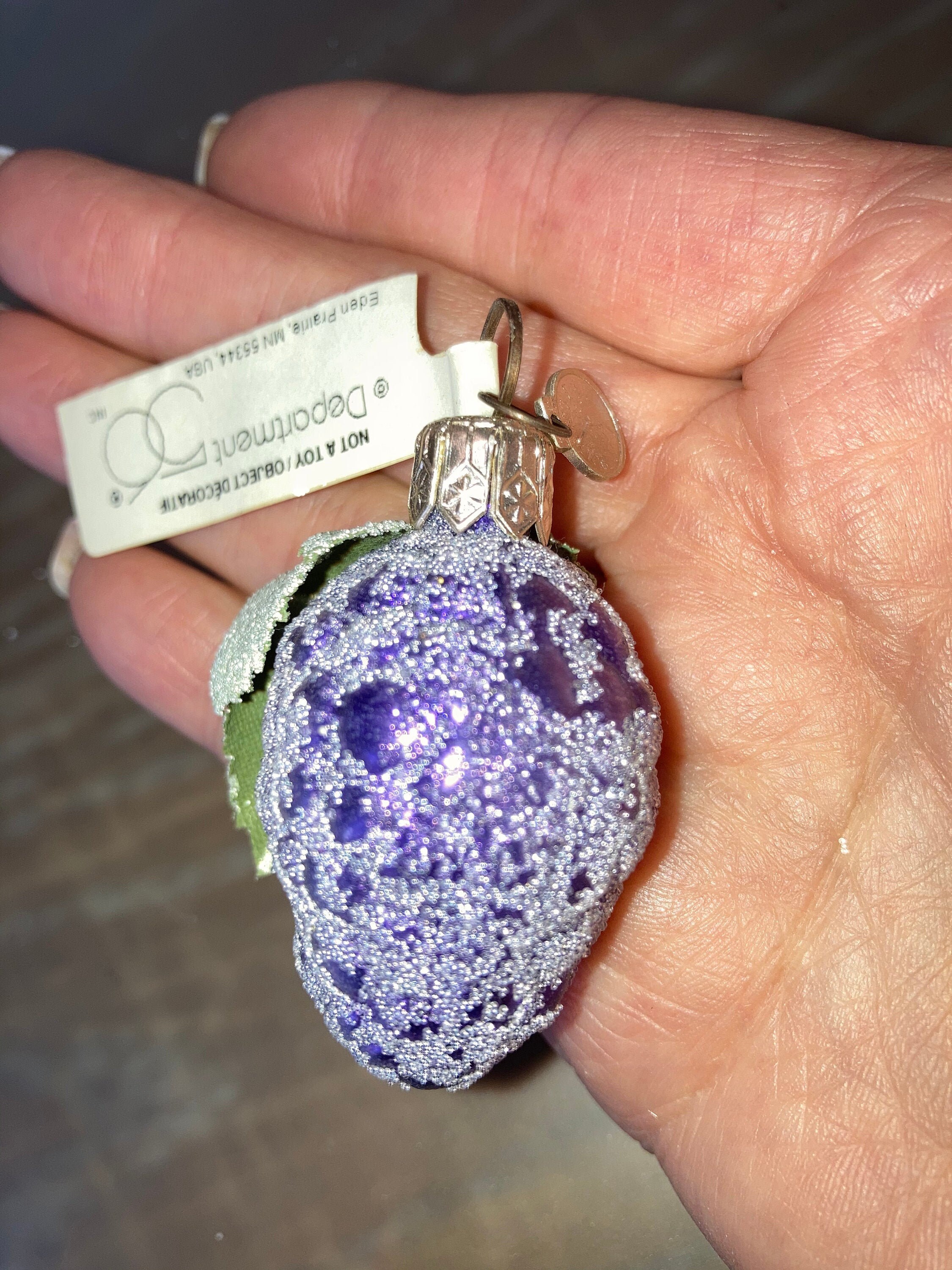 Vintage Dept 56 Blown Glass Fruit Ornament Dept 56 Beaded Etsy