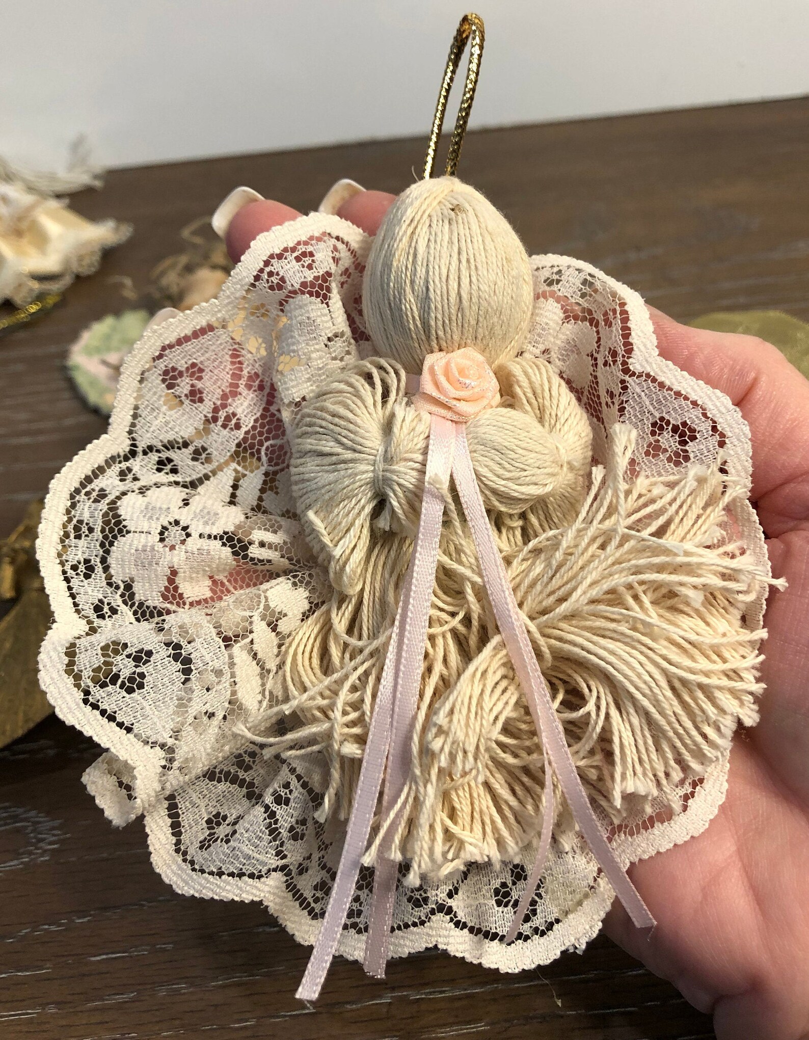 7 Vintage Angel Ornaments Vintage Quilted Angel Ornament Etsy