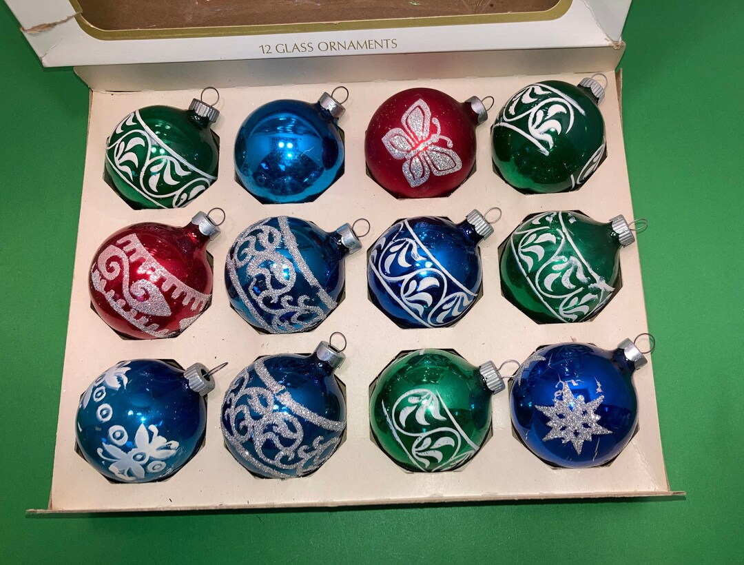 Vintage Shiny Brite Christmas Ornaments 