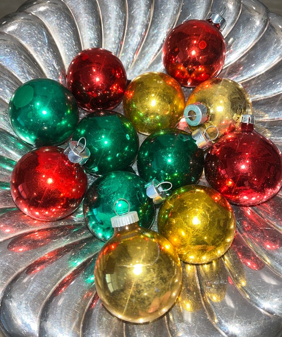 12 Vintage Shiny Brite Ornaments USA Multi Color Ornaments USA Mercury Glass Ornament 1 7 8 Red Green Gold Shiny Brite Ornaments Bulk Etsy UK