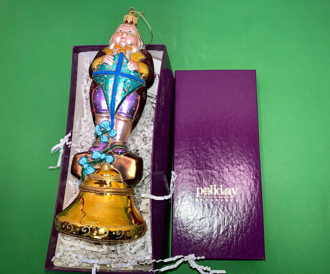 Poliday Ben Franklin Ornament, Patriotic Ornament, American Patriotic