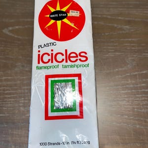 1000 Silver Icicles, Vintage Silver Tinsel, 18&quot; Brite Star Icicles, Silver Tree Tinsel, 1000 Strands of Tinsel, Old New Stock