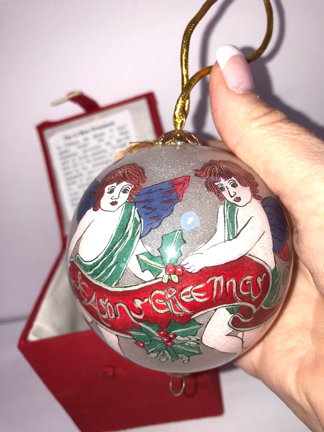 Li Bien Christmas Seasons Greetings Ornament Li Bien Angels Etsy