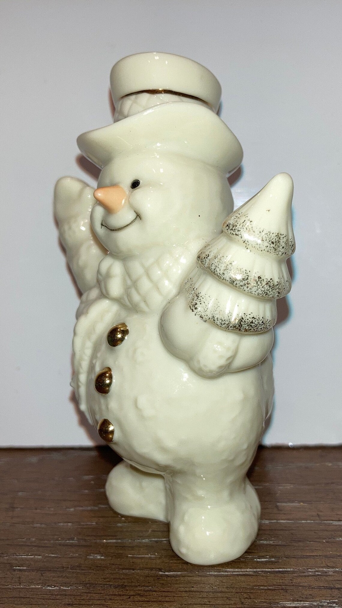 Vintage Lenox Snowman Figure Lenox Waving Snowman Lenox Etsy