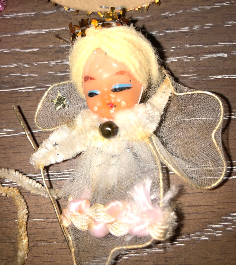 4 Little Vintage Japan Angels Cardboard Angel Japan Net Etsy