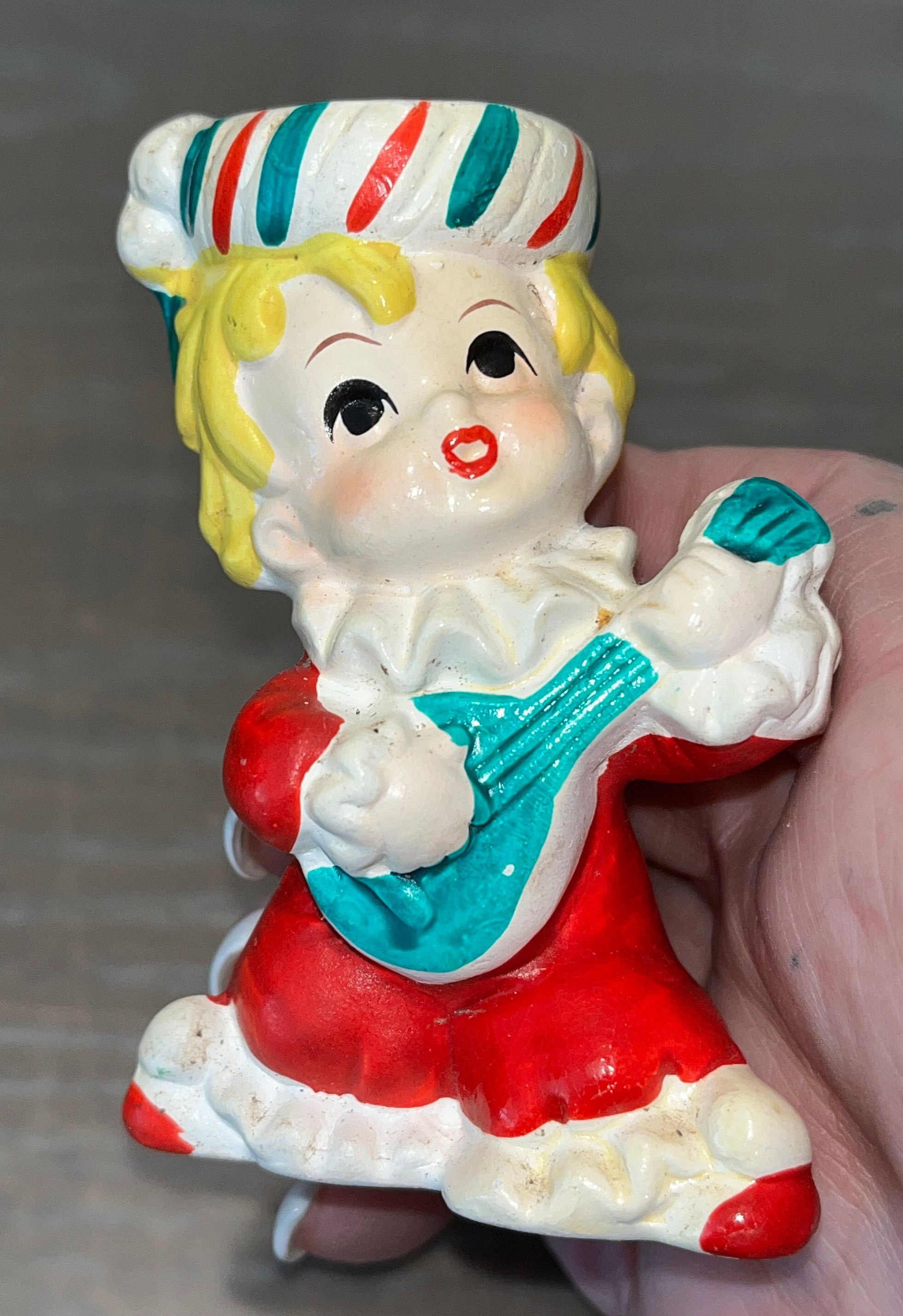 Vintage Lefton Christmas Figure, Lefton Candy Cane Stripe