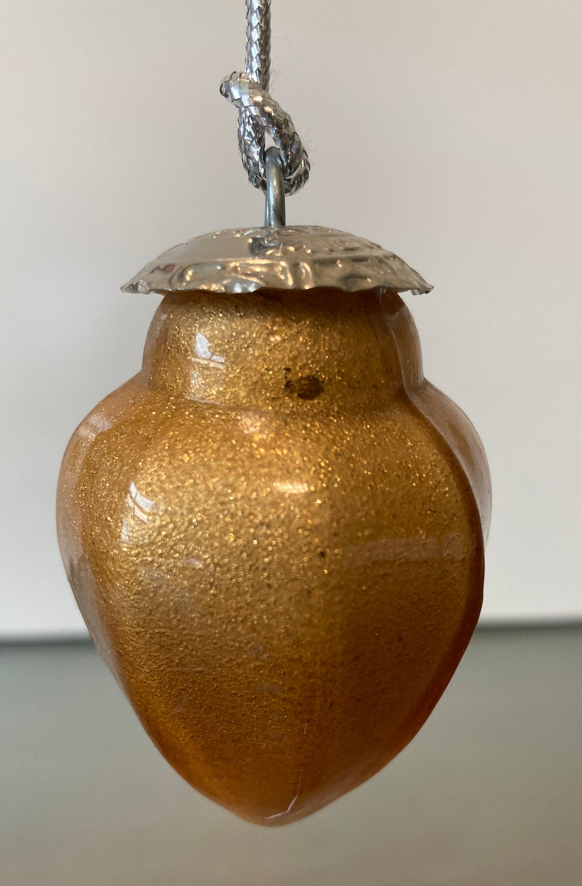 Vintage Kugel Gold Ornament Kugel Gold Glitter Teardrop Etsy